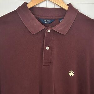 Brooks Sport Men’s Vintage Size XL Short Sleeve 100% Cotton Polo